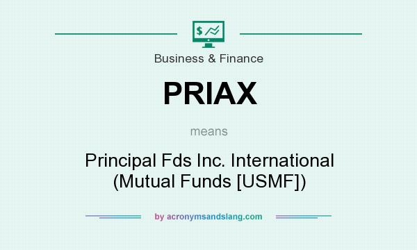 What does PRIAX mean? It stands for Principal Fds Inc. International (Mutual Funds [USMF])