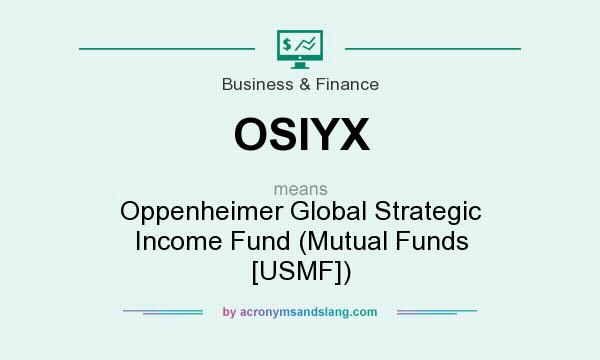 What does OSIYX mean? It stands for Oppenheimer Global Strategic Income Fund (Mutual Funds [USMF])