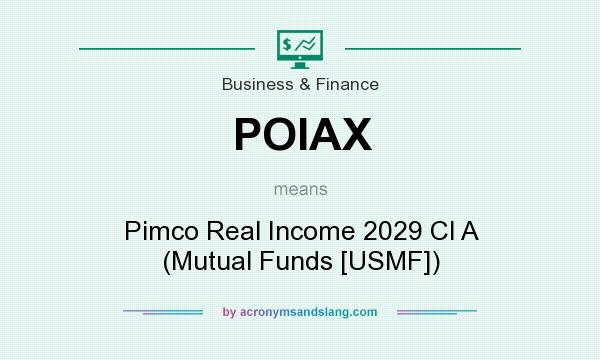 What does POIAX mean? It stands for Pimco Real Income 2029 Cl A (Mutual Funds [USMF])