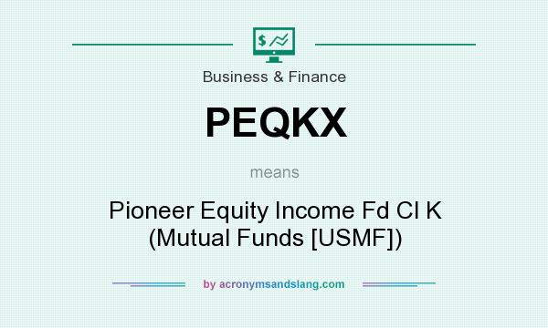 What does PEQKX mean? It stands for Pioneer Equity Income Fd Cl K (Mutual Funds [USMF])