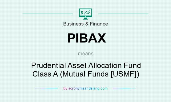 What does PIBAX mean? It stands for Prudential Asset Allocation Fund Class A (Mutual Funds [USMF])