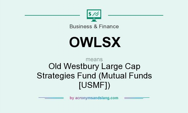 What does OWLSX mean? It stands for Old Westbury Large Cap Strategies Fund (Mutual Funds [USMF])