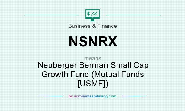 What does NSNRX mean? It stands for Neuberger Berman Small Cap Growth Fund (Mutual Funds [USMF])