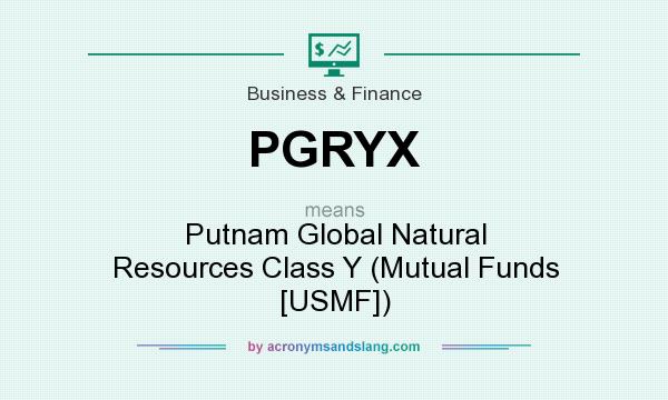 What does PGRYX mean? It stands for Putnam Global Natural Resources Class Y (Mutual Funds [USMF])