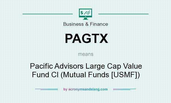 What does PAGTX mean? It stands for Pacific Advisors Large Cap Value Fund Cl (Mutual Funds [USMF])