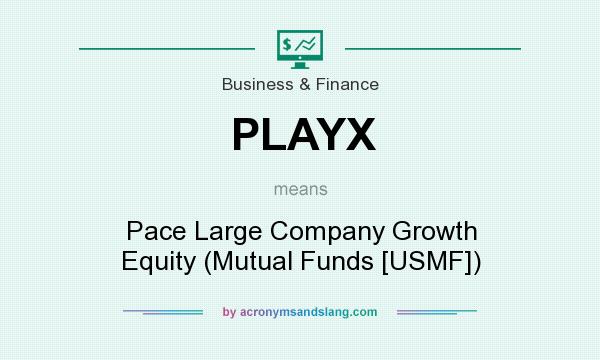 What does PLAYX mean? It stands for Pace Large Company Growth Equity (Mutual Funds [USMF])
