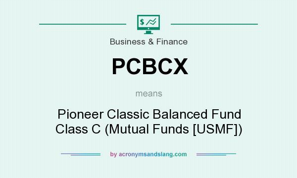 What does PCBCX mean? It stands for Pioneer Classic Balanced Fund Class C (Mutual Funds [USMF])