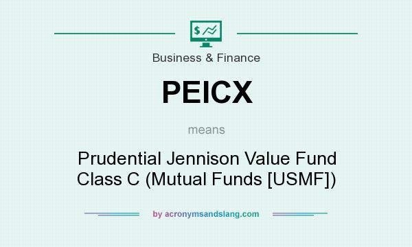 What does PEICX mean? It stands for Prudential Jennison Value Fund Class C (Mutual Funds [USMF])