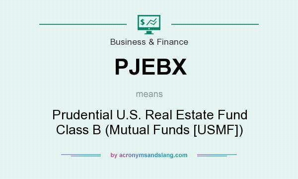 What does PJEBX mean? It stands for Prudential U.S. Real Estate Fund Class B (Mutual Funds [USMF])