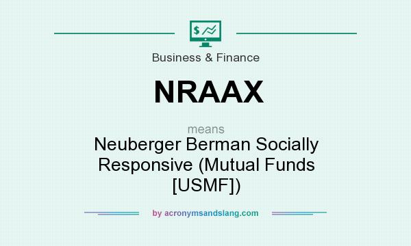 What does NRAAX mean? It stands for Neuberger Berman Socially Responsive (Mutual Funds [USMF])
