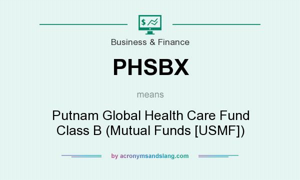 What does PHSBX mean? It stands for Putnam Global Health Care Fund Class B (Mutual Funds [USMF])