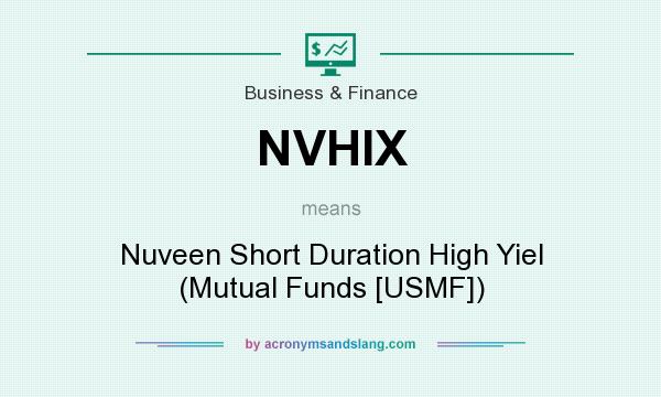 What does NVHIX mean? It stands for Nuveen Short Duration High Yiel (Mutual Funds [USMF])