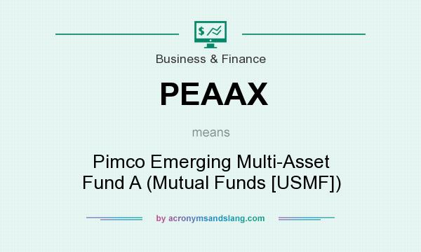 What does PEAAX mean? It stands for Pimco Emerging Multi-Asset Fund A (Mutual Funds [USMF])