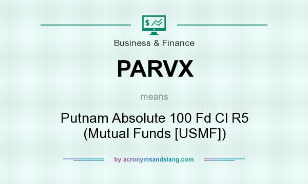 What does PARVX mean? It stands for Putnam Absolute 100 Fd Cl R5 (Mutual Funds [USMF])