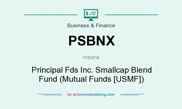 What does PSBNX mean? It stands for Principal Fds Inc. Smallcap Blend Fund (Mutual Funds [USMF])