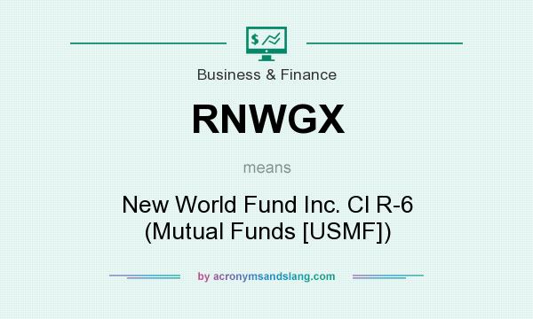 What does RNWGX mean? It stands for New World Fund Inc. Cl R-6 (Mutual Funds [USMF])