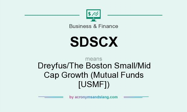 What does SDSCX mean? It stands for Dreyfus/The Boston Small/Mid Cap Growth (Mutual Funds [USMF])