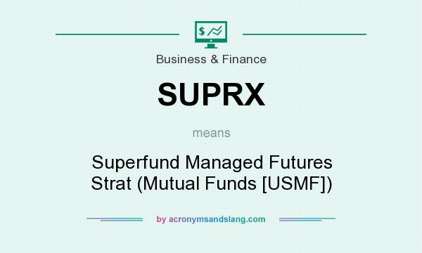 What does SUPRX mean? It stands for Superfund Managed Futures Strat (Mutual Funds [USMF])