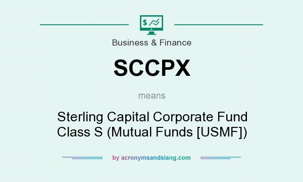 What does SCCPX mean? It stands for Sterling Capital Corporate Fund Class S (Mutual Funds [USMF])