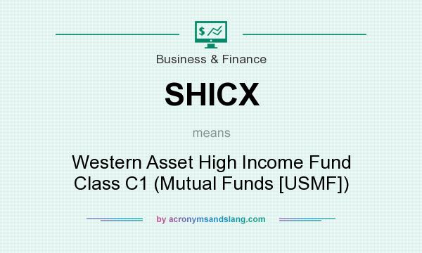 What does SHICX mean? It stands for Western Asset High Income Fund Class C1 (Mutual Funds [USMF])