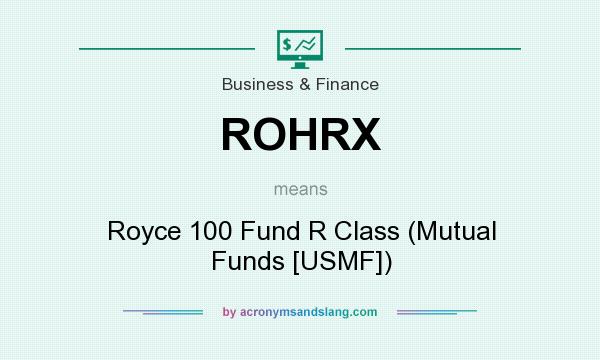 What does ROHRX mean? It stands for Royce 100 Fund R Class (Mutual Funds [USMF])