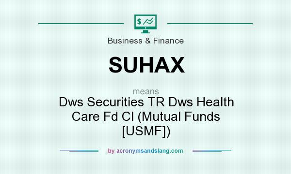 What does SUHAX mean? It stands for Dws Securities TR Dws Health Care Fd Cl (Mutual Funds [USMF])