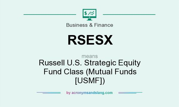 What does RSESX mean? It stands for Russell U.S. Strategic Equity Fund Class (Mutual Funds [USMF])