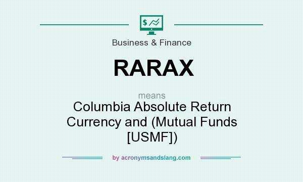 What does RARAX mean? It stands for Columbia Absolute Return Currency and (Mutual Funds [USMF])