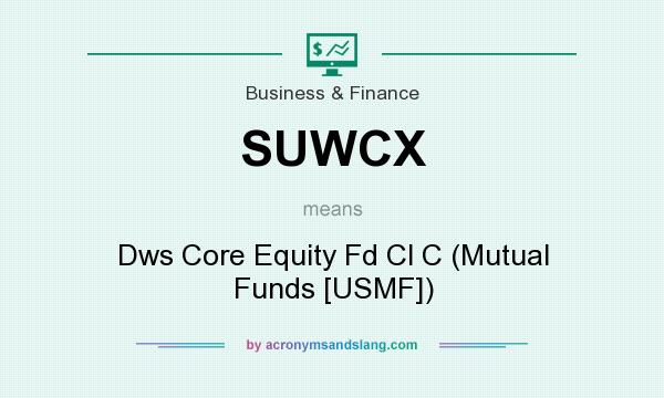 What does SUWCX mean? It stands for Dws Core Equity Fd Cl C (Mutual Funds [USMF])