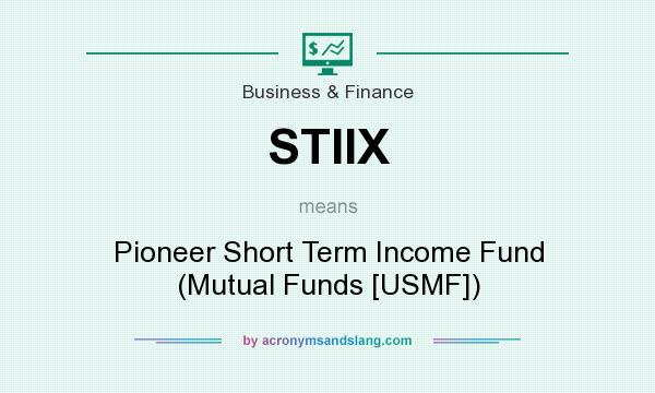 What does STIIX mean? It stands for Pioneer Short Term Income Fund (Mutual Funds [USMF])