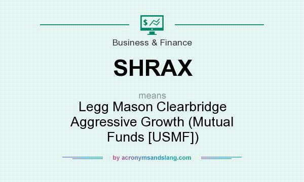 What does SHRAX mean? It stands for Legg Mason Clearbridge Aggressive Growth (Mutual Funds [USMF])