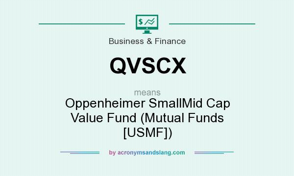 What does QVSCX mean? It stands for Oppenheimer SmallMid Cap Value Fund (Mutual Funds [USMF])