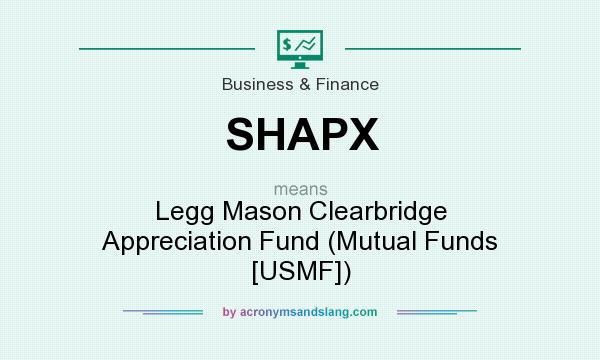 What does SHAPX mean? It stands for Legg Mason Clearbridge Appreciation Fund (Mutual Funds [USMF])