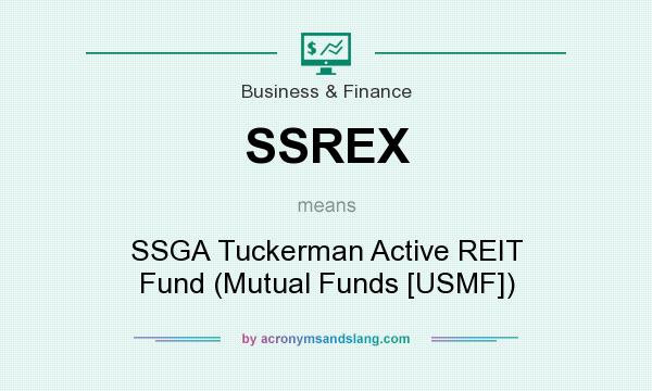 What does SSREX mean? It stands for SSGA Tuckerman Active REIT Fund (Mutual Funds [USMF])