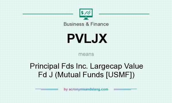 What does PVLJX mean? It stands for Principal Fds Inc. Largecap Value Fd J (Mutual Funds [USMF])