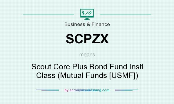 What does SCPZX mean? It stands for Scout Core Plus Bond Fund Insti Class (Mutual Funds [USMF])