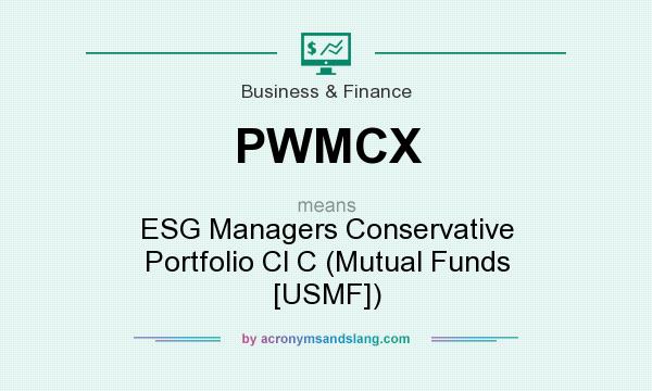 What does PWMCX mean? It stands for ESG Managers Conservative Portfolio Cl C (Mutual Funds [USMF])