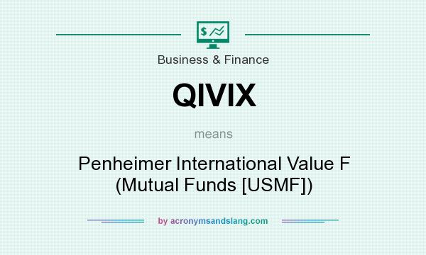 What does QIVIX mean? It stands for Penheimer International Value F (Mutual Funds [USMF])