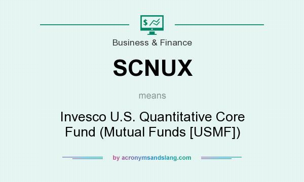 What does SCNUX mean? It stands for Invesco U.S. Quantitative Core Fund (Mutual Funds [USMF])