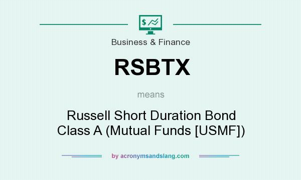 What does RSBTX mean? It stands for Russell Short Duration Bond Class A (Mutual Funds [USMF])