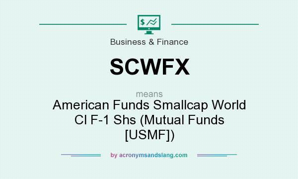 What does SCWFX mean? It stands for American Funds Smallcap World Cl F-1 Shs (Mutual Funds [USMF])