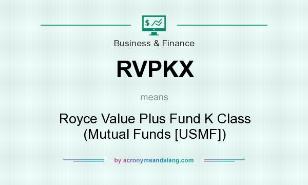What does RVPKX mean? It stands for Royce Value Plus Fund K Class (Mutual Funds [USMF])