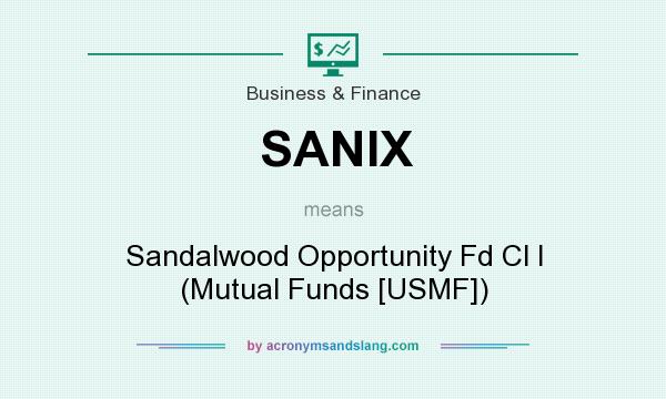 What does SANIX mean? It stands for Sandalwood Opportunity Fd Cl I (Mutual Funds [USMF])