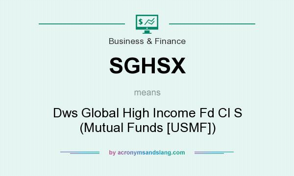 What does SGHSX mean? It stands for Dws Global High Income Fd Cl S (Mutual Funds [USMF])