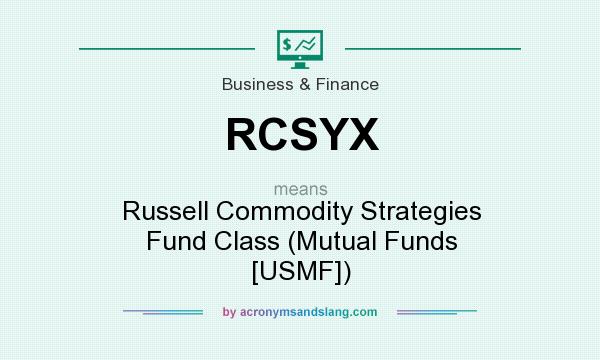 What does RCSYX mean? It stands for Russell Commodity Strategies Fund Class (Mutual Funds [USMF])