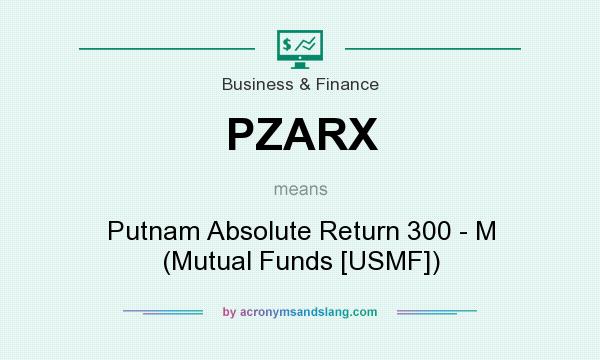 What does PZARX mean? It stands for Putnam Absolute Return 300 - M (Mutual Funds [USMF])
