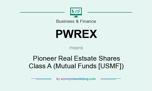 What does PWREX mean? It stands for Pioneer Real Estsate Shares Class A (Mutual Funds [USMF])