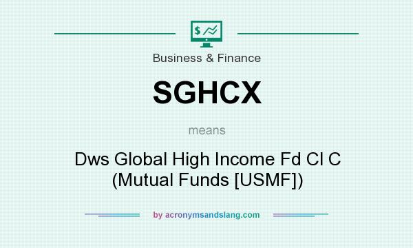 What does SGHCX mean? It stands for Dws Global High Income Fd Cl C (Mutual Funds [USMF])