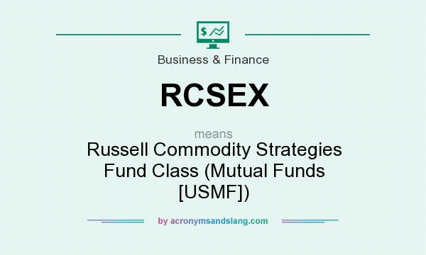 What does RCSEX mean? It stands for Russell Commodity Strategies Fund Class (Mutual Funds [USMF])