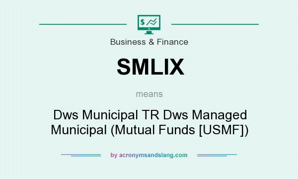 What does SMLIX mean? It stands for Dws Municipal TR Dws Managed Municipal (Mutual Funds [USMF])